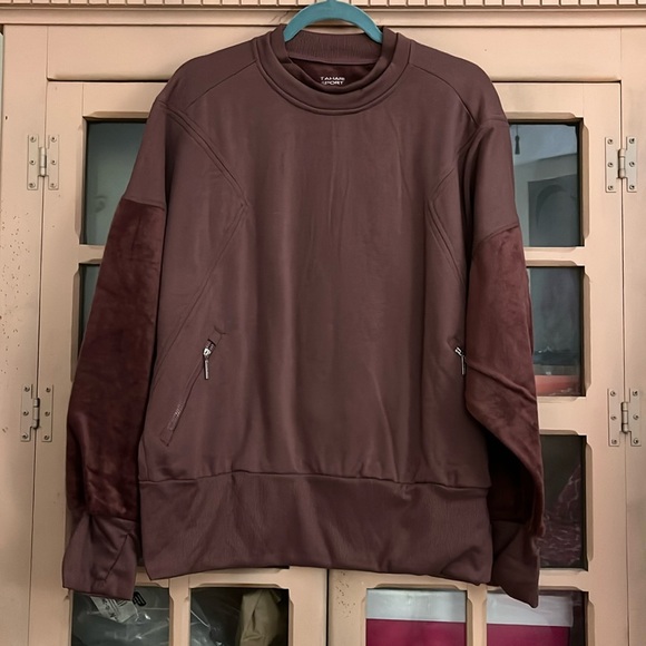 🔥🔥🔥Tahari Sport Sweatshirt w/ Front Zip Pockets, Double Stand Up Neck, MORE! - Picture 1 of 10